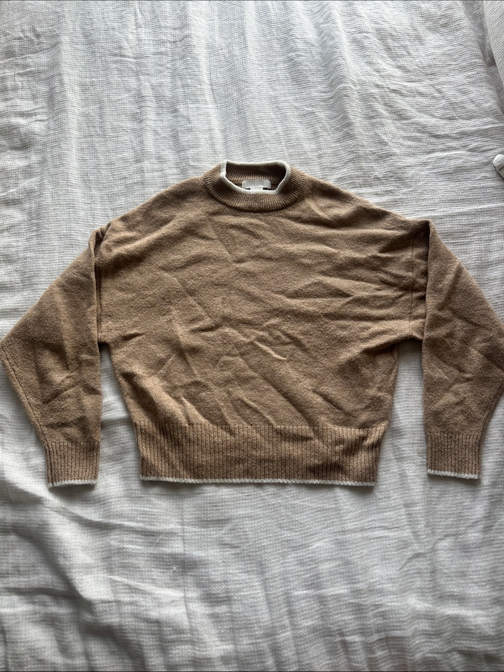 H&M Women's Crew Neck Sweater in Camel